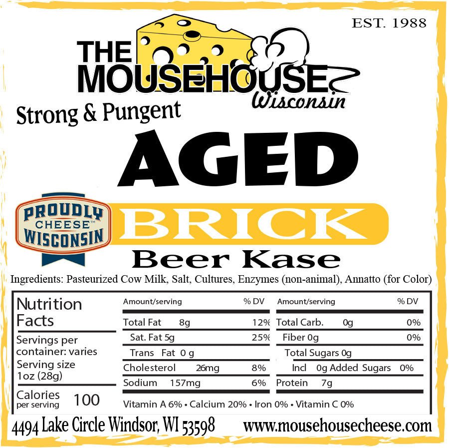 Mousehouse Cheesehaus Aged Brick (Beer Kase) - Angler's Pro Tackle & Outdoors