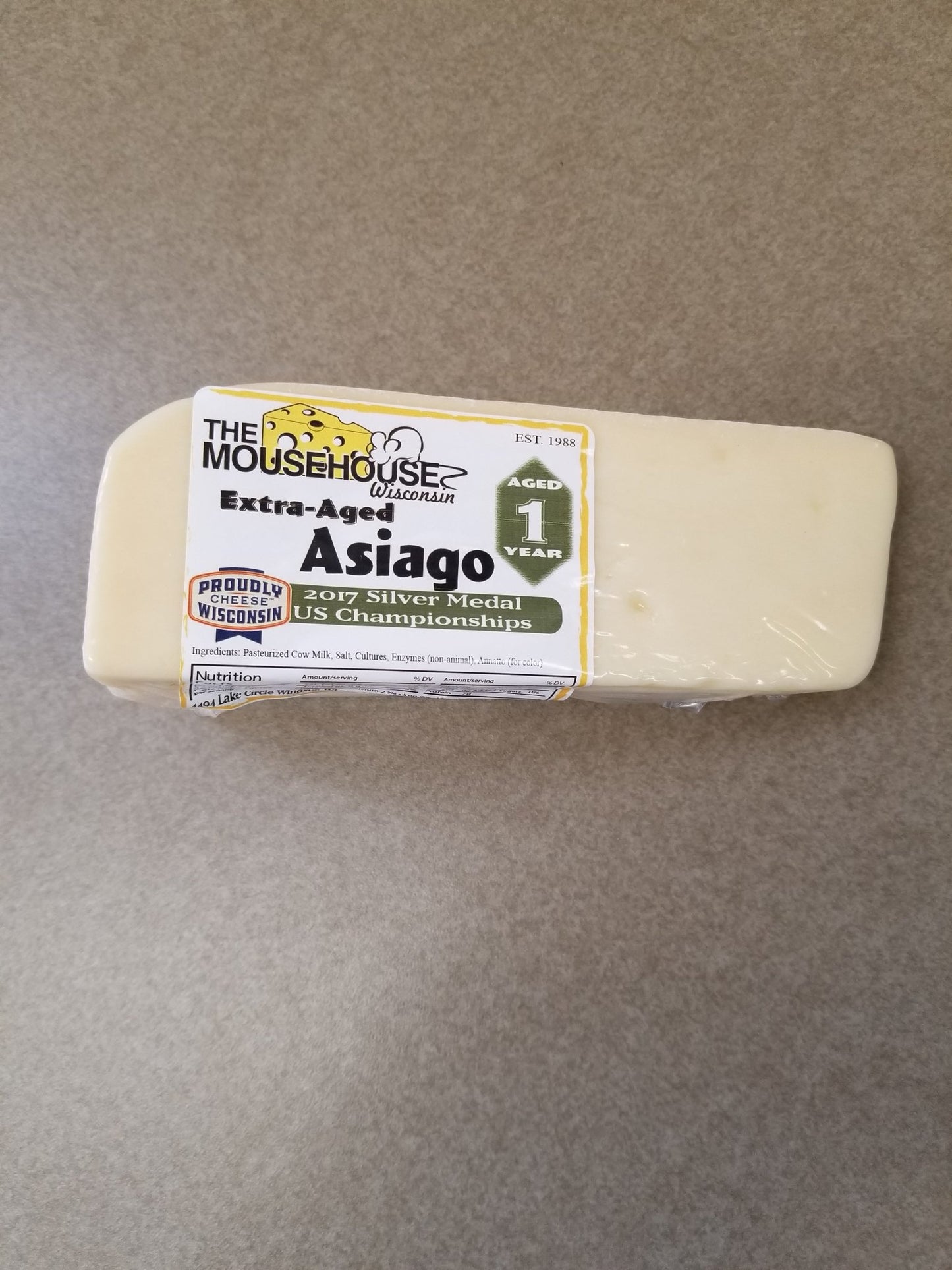 Mousehouse Cheesehaus Asiago, Extra Aged - Approx wt. 7 Ounces - Angler's Pro Tackle & Outdoors