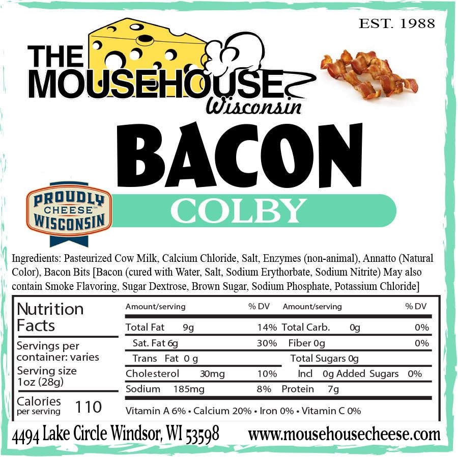 Mousehouse Cheesehaus Bacon Colby - Angler's Pro Tackle & Outdoors