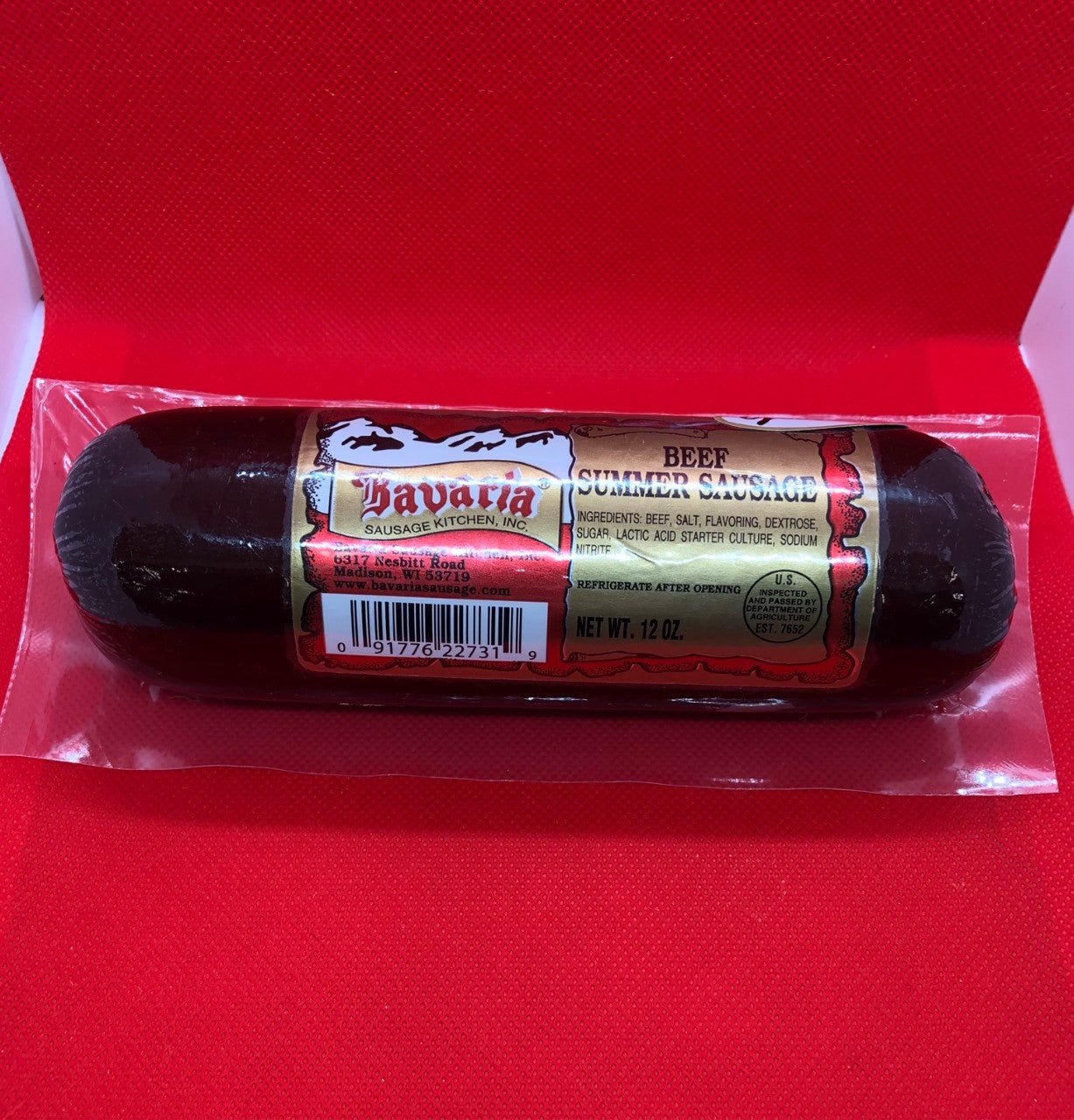 Mousehouse Cheesehaus Bavaria Summer Sausage, Plain, 12 oz - Angler's Pro Tackle & Outdoors