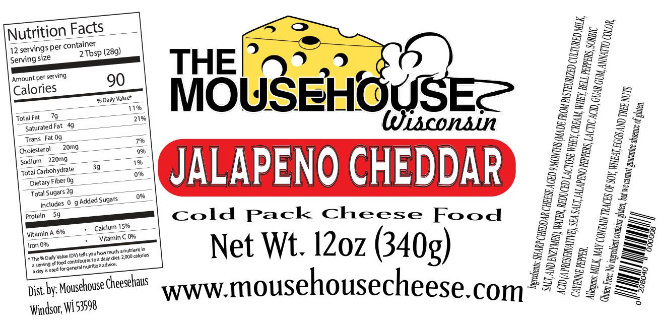 Mousehouse Cheesehaus Jalapeno Cheddar Spread, 12 oz - Angler's Pro Tackle & Outdoors