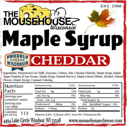 Mousehouse Cheesehaus Maple Syrup Cheddar - Angler's Pro Tackle & Outdoors