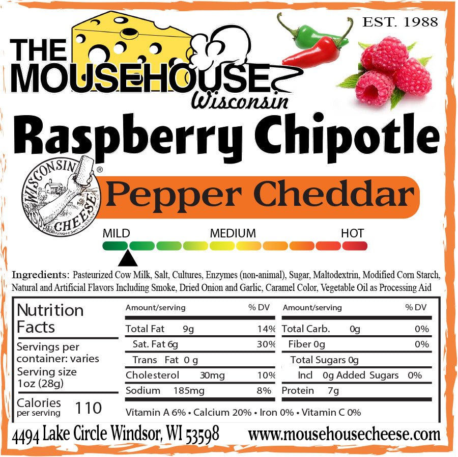 Mousehouse Cheesehaus Raspberry Chipotle Pepper Cheddar - Angler's Pro Tackle & Outdoors