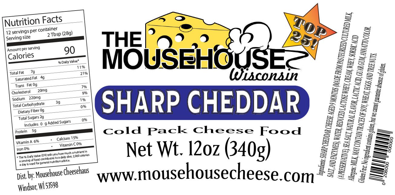 Mousehouse Cheesehaus Sharp Cheddar Spread, 12oz - Angler's Pro Tackle & Outdoors