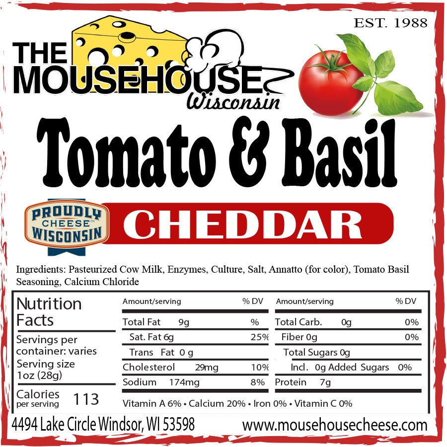 Mousehouse Cheesehaus Tomato & Basil Cheddar - Angler's Pro Tackle & Outdoors