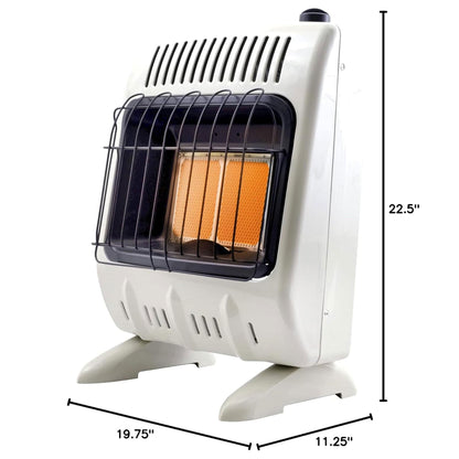 Mr. Heater 10,000 BTU Propane Vent Free Radiant Heat Indoor Wall Heater, White - Angler's Pro Tackle & Outdoors