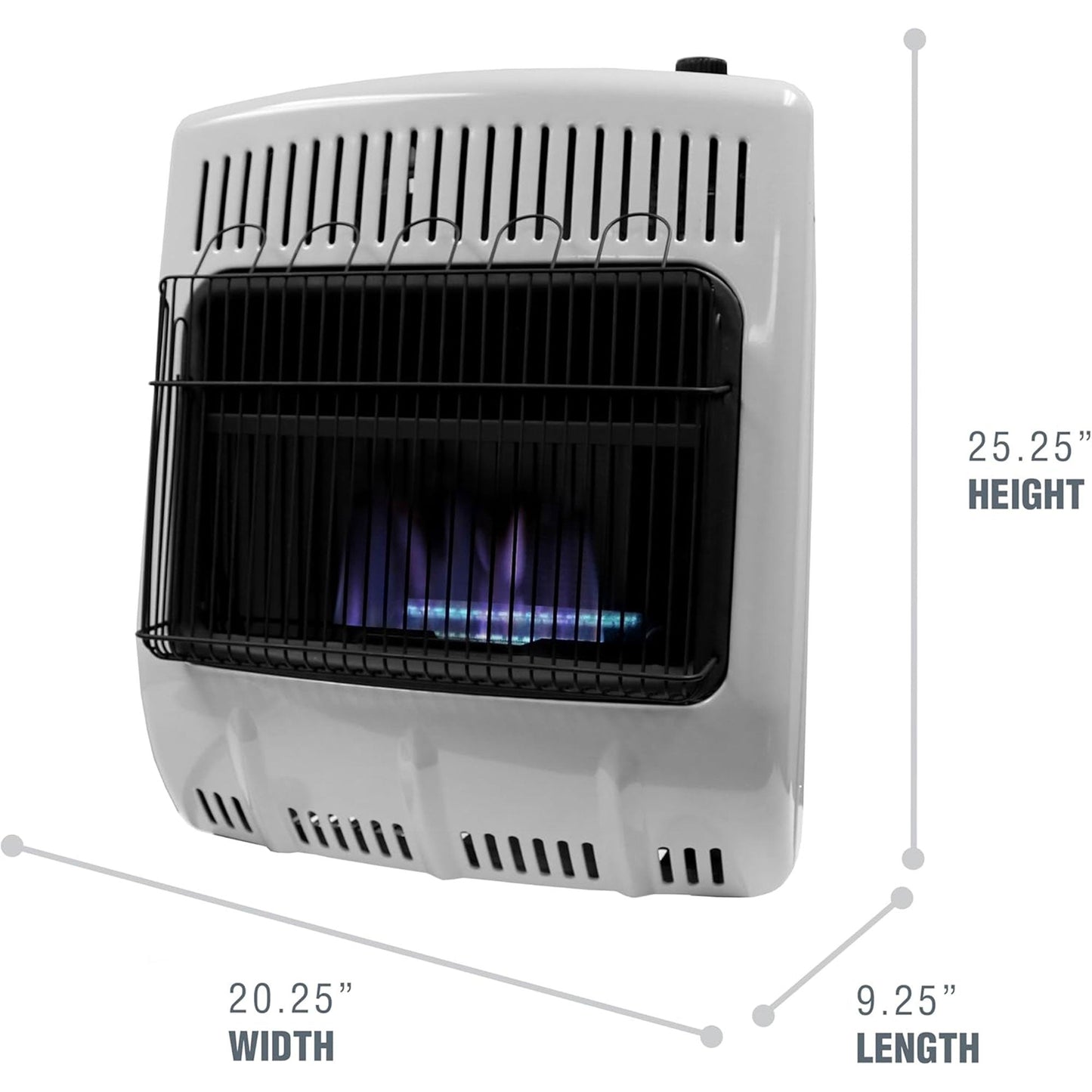 Mr. Heater 20,000 BTU Blue Flame Vent - Free Wall Heater, Covers 700 Sq. Ft, White - Angler's Pro Tackle & Outdoors