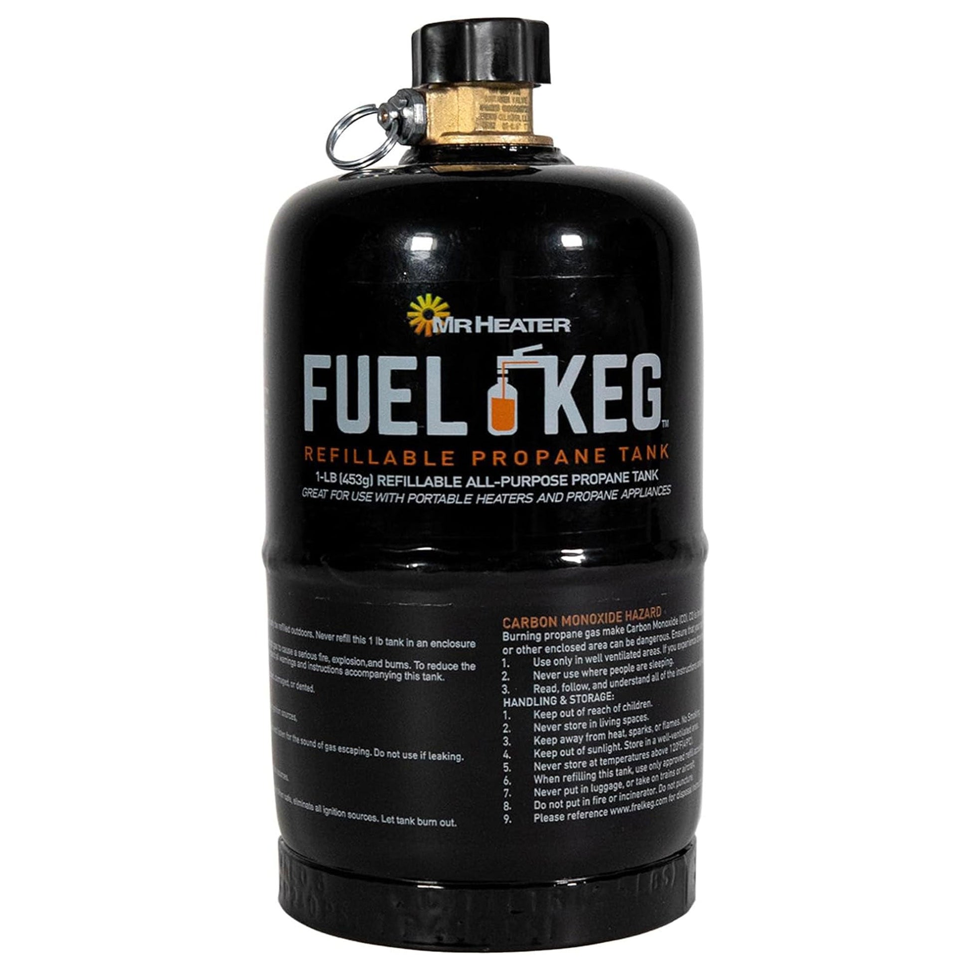 Mr. Heater Fuel Kegs 16 Ounce Refillable All Purpose Propane Cylinder, Black - Angler's Pro Tackle & Outdoors