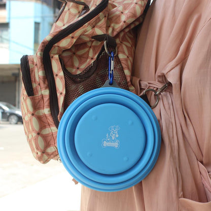 Mr. Peanut's 30oz Collapsible Silicone Camping Bowl with Lid & Foldable Fork - Angler's Pro Tackle & Outdoors