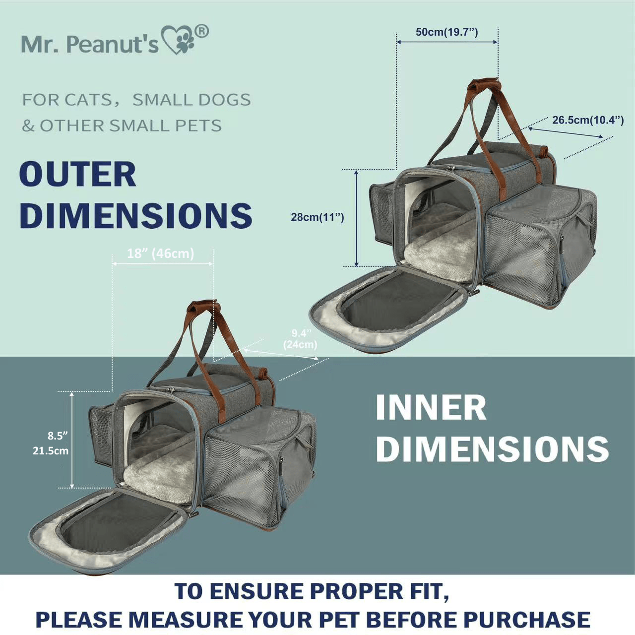 Mr. Peanut's Gold Series Big Apple XL Size Airline Compliant Double Expandable Pet Carrier - Angler's Pro Tackle & Outdoors