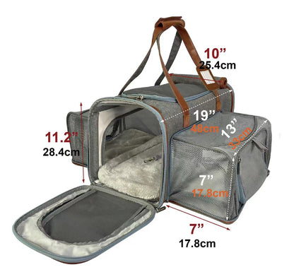 Mr. Peanut's Gold Series Big Apple XL Size Airline Compliant Double Expandable Pet Carrier - Angler's Pro Tackle & Outdoors