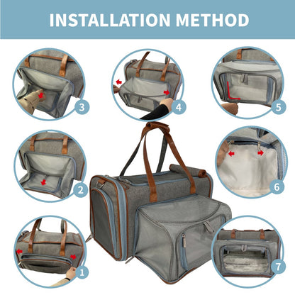 Mr. Peanut's Gold Series Big Apple XL Size Airline Compliant Double Expandable Pet Carrier - Angler's Pro Tackle & Outdoors