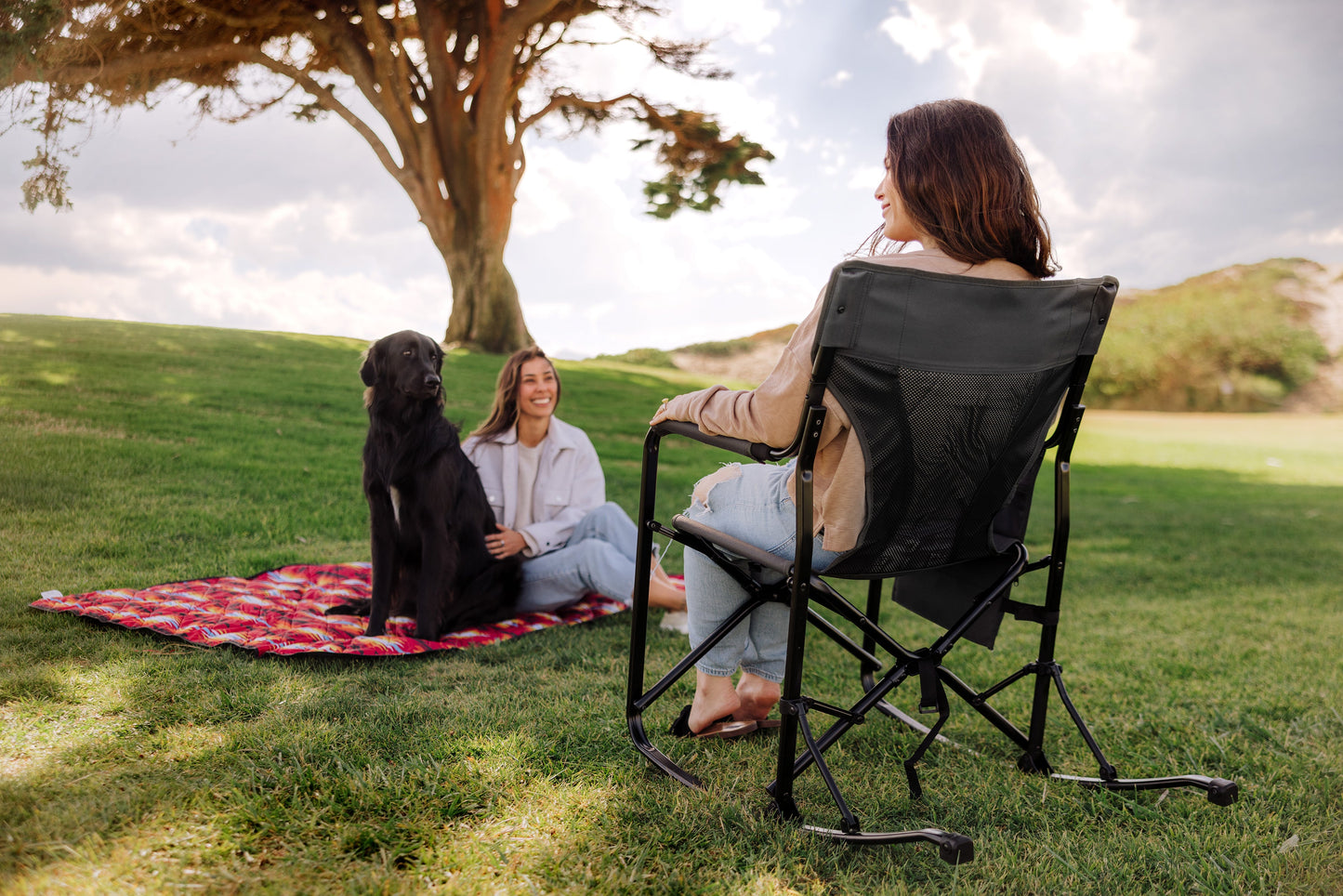 Picnic Time Woodland Rocking Camping Chair