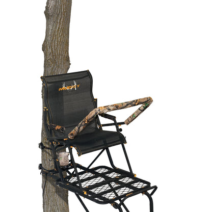 Muddy Boss Hawg 1.5 Deer Hunting 17 Foot Ladderstand Tree Stand w/Lumbar Seat - Angler's Pro Tackle & Outdoors