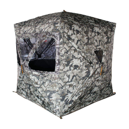 Muddy Infinity 3 Man Ground Blind with Shadow Mesh and 360 Degree View, Camo - Angler's Pro Tackle & Outdoors