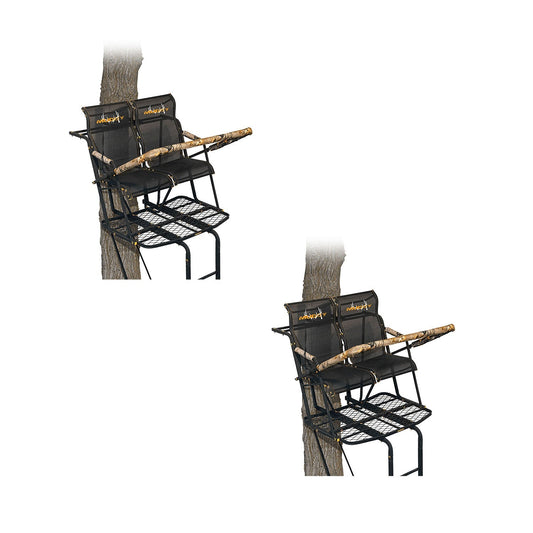 Muddy MLS2800 Rebel 2.5 17 Foot 2 Person Deer Hunting Ladder Tree Stand (2 Pack) - Angler's Pro Tackle & Outdoors