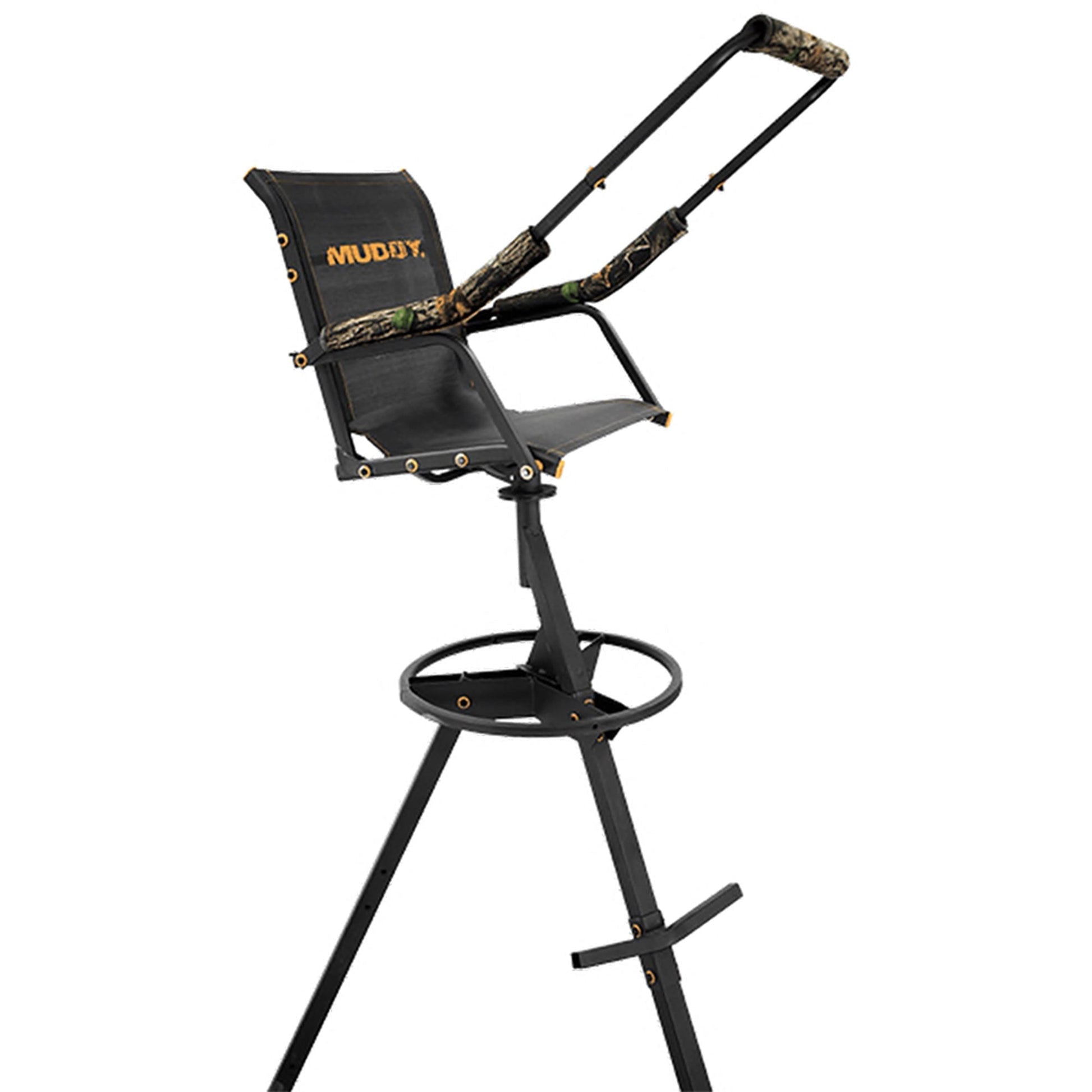 Muddy MUD - MTP8100 Nomad 12 Foot High Deer Hunting Tri - Pod Stand with Swivel Seat - Angler's Pro Tackle & Outdoors