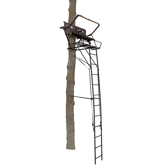 Muddy Stronghold 2.5 Deer Hunting 18 Foot Ladderstand Tree Stand w/Hercules Grip - Angler's Pro Tackle & Outdoors