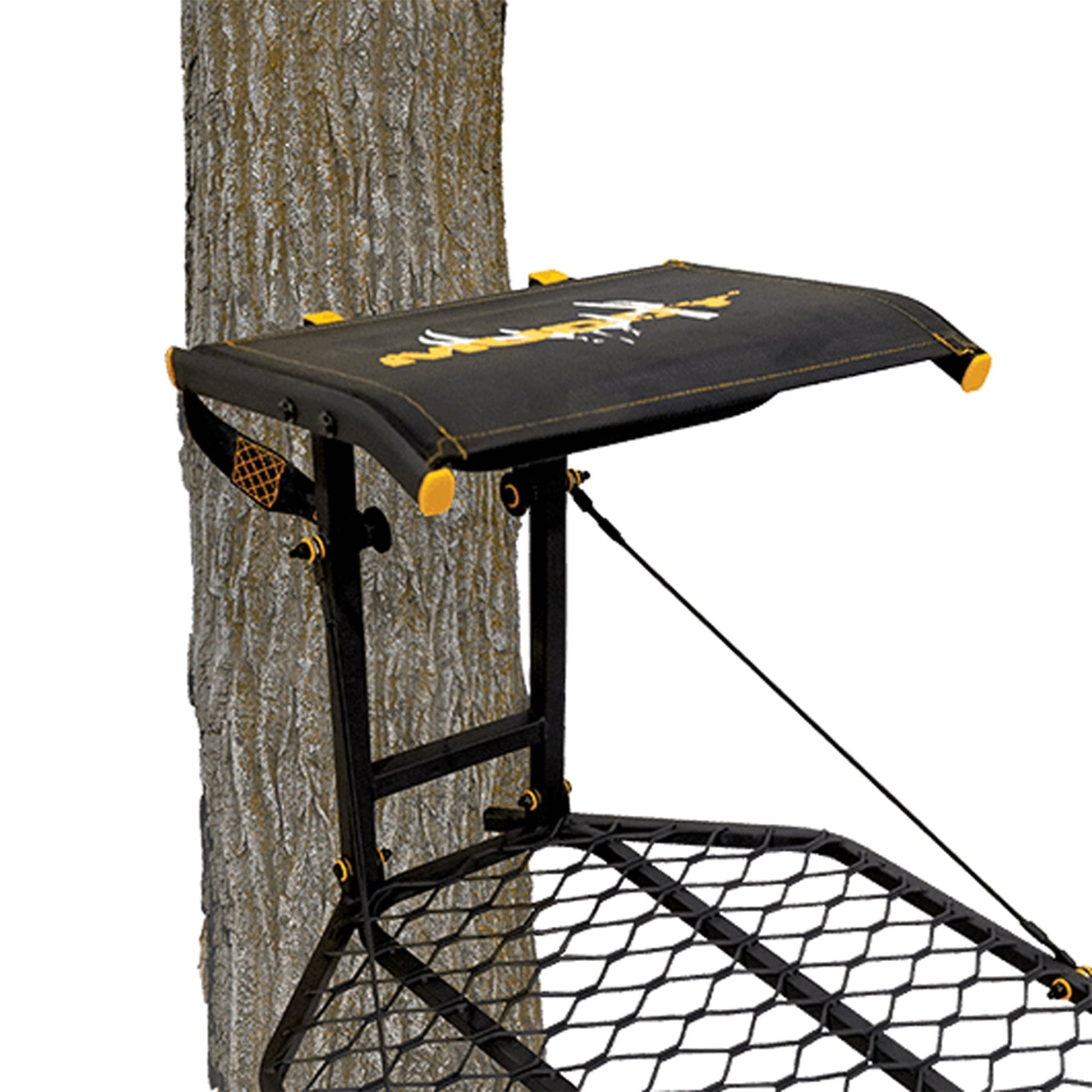 Muddy The Boss Tree Stand, Ambush Safety Harness & Hawk Set of 3 Climbing Sticks - Angler's Pro Tackle & Outdoors