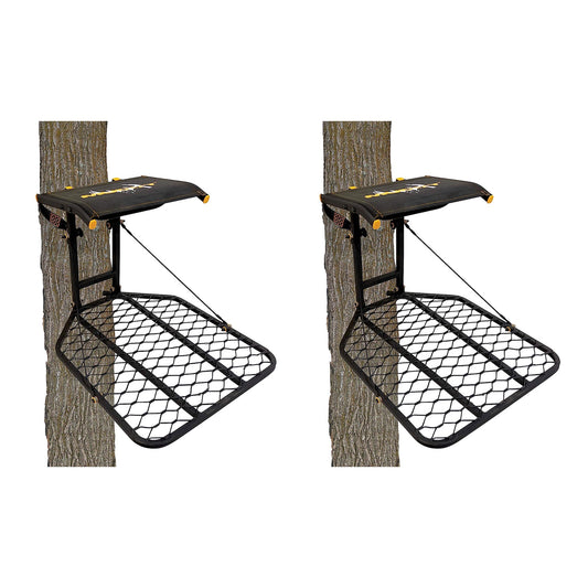 Muddy The Boss Wide Stance Hang On 1 Person Deer Hunting Tree Stand (2 Pack) - Angler's Pro Tackle & Outdoors