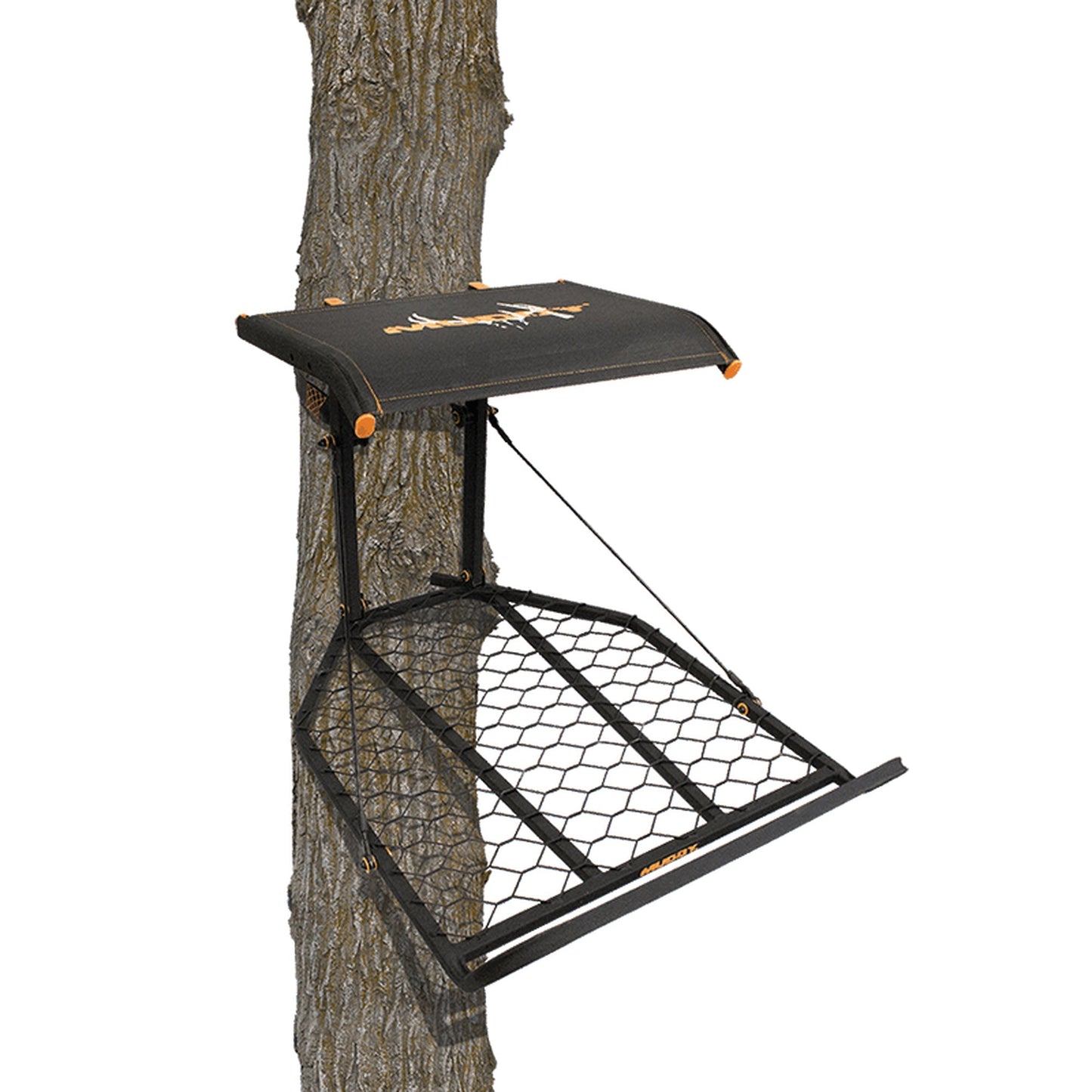 Muddy The Boss XL Hang On Hunting Tree Stand and Flip Up Shooting Rail Rest - Angler's Pro Tackle & Outdoors