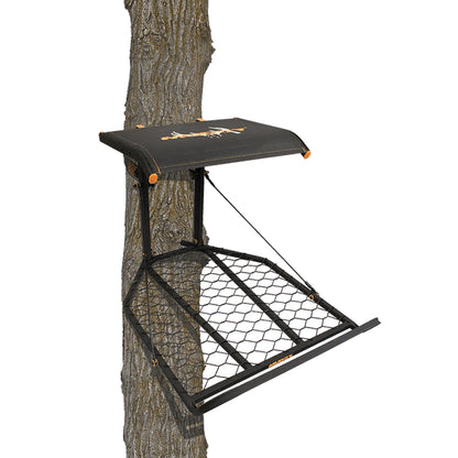 Muddy The Boss XL Hang On Hunting Tree Stand and Flip Up Shooting Rail Rest - Angler's Pro Tackle & Outdoors