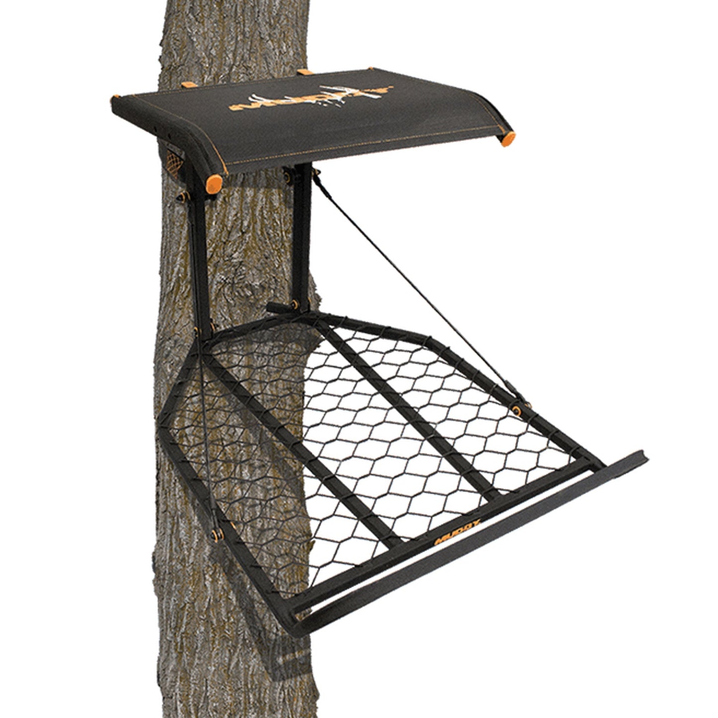 Muddy The Boss XL Hang On Tree Stand & Hawk Helium Set of 3 Climbing Sticks - Angler's Pro Tackle & Outdoors