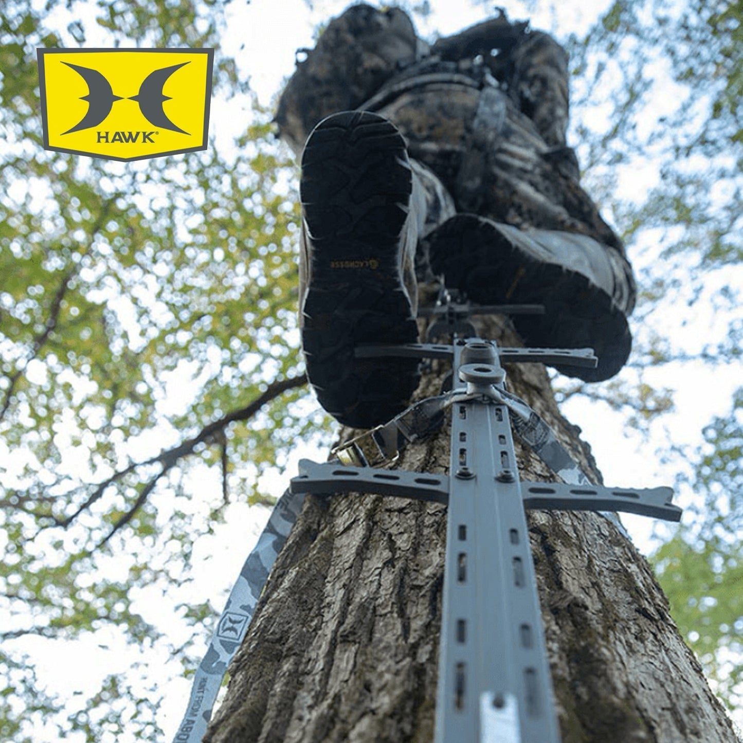 Muddy The Boss XL Hang On Tree Stand & Hawk Helium Set of 3 Climbing Sticks - Angler's Pro Tackle & Outdoors
