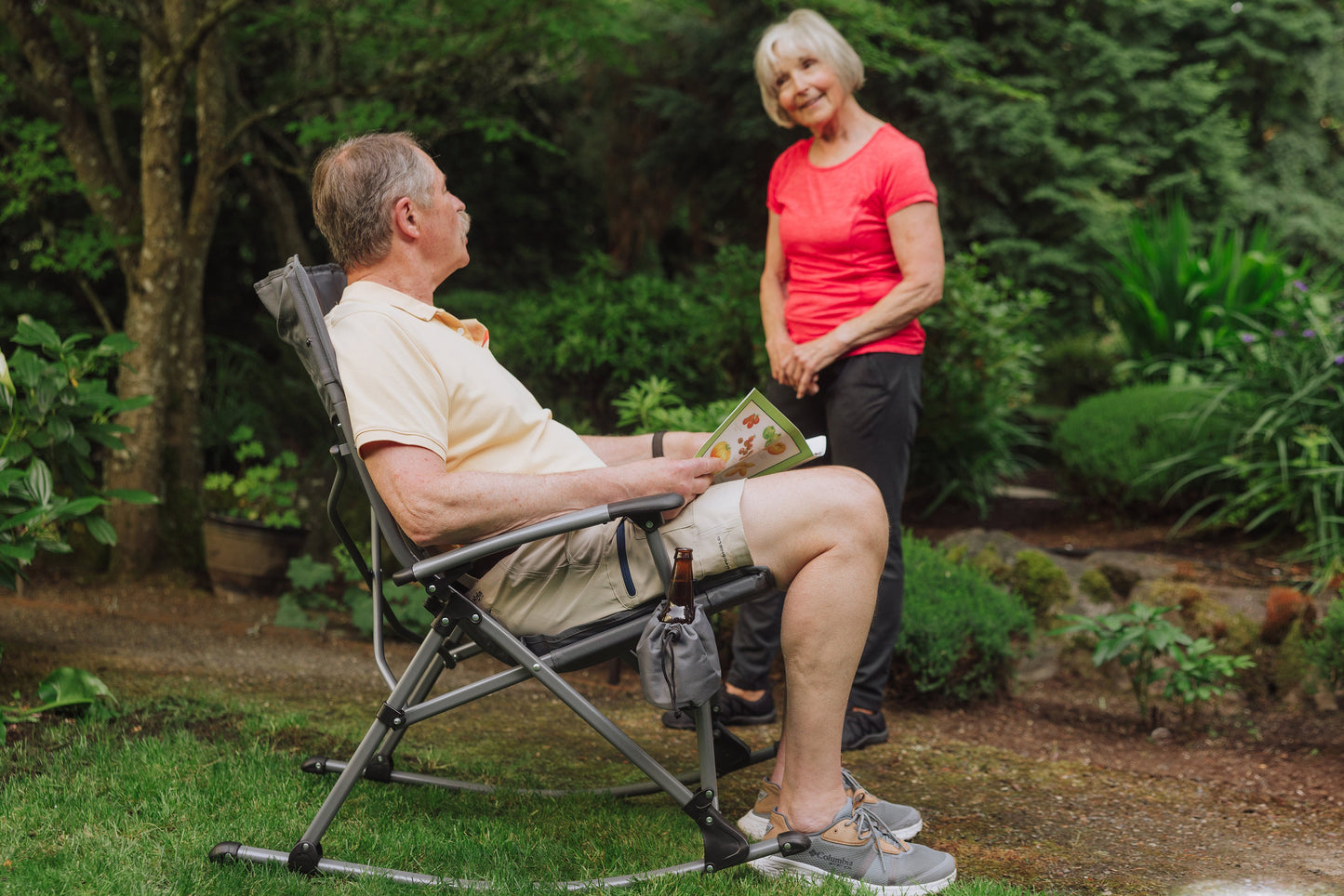 Picnic Time Outdoor Rocking Camp Chair