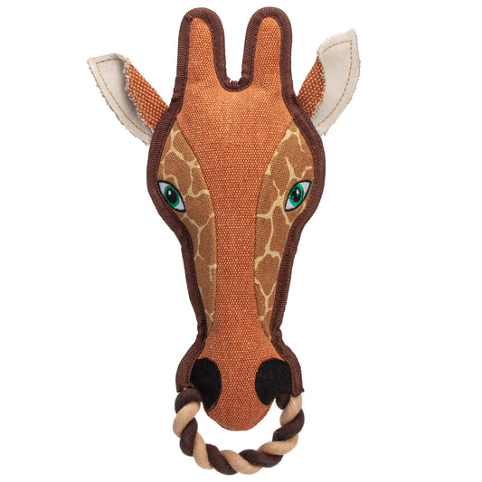 Dogline 13" Nature Giraffe Animal Squeaky Toy