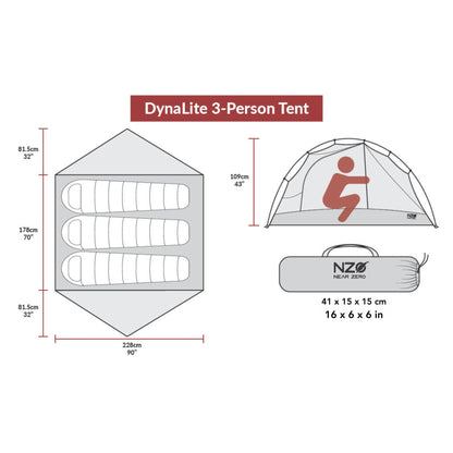 Near Zero 3 - Person Backpacking Tent - Angler's Pro Tackle & Outdoors