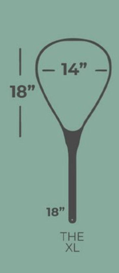 Wayward Trading Post XL 18"x14" - Rainbow Trout Engraved - Natural Fly Fishing Traditional Landing Net - Handcrafted & Made in USA