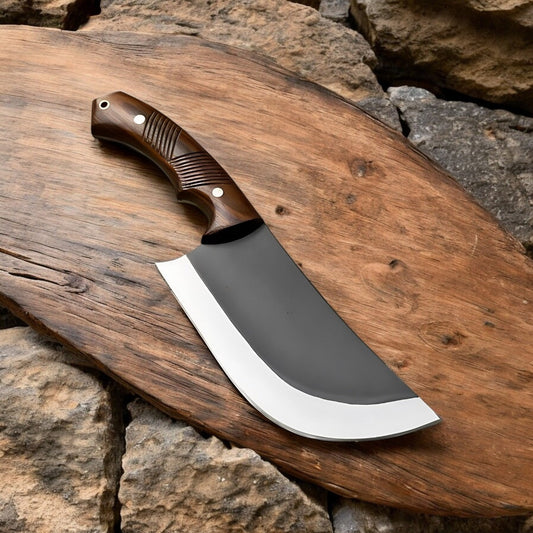 KBS Knives Custom Handmade Cleaver Knife – High-Carbon Steel, Rosewood Handle