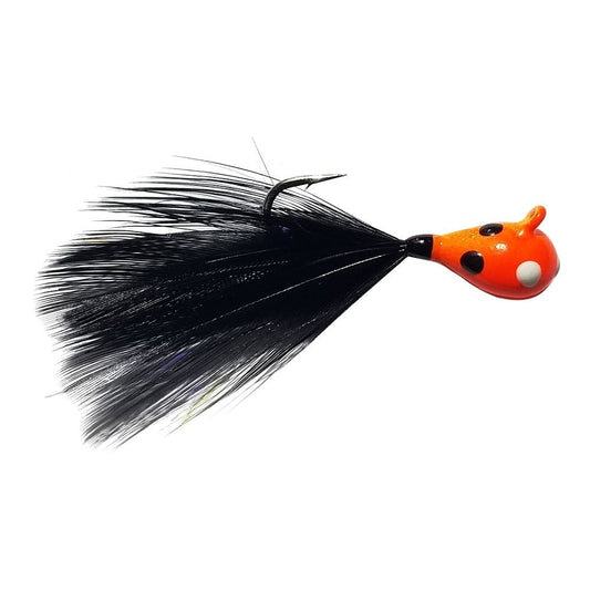 Kenders - Tungsten Orange/Black Wonder Feather Jig