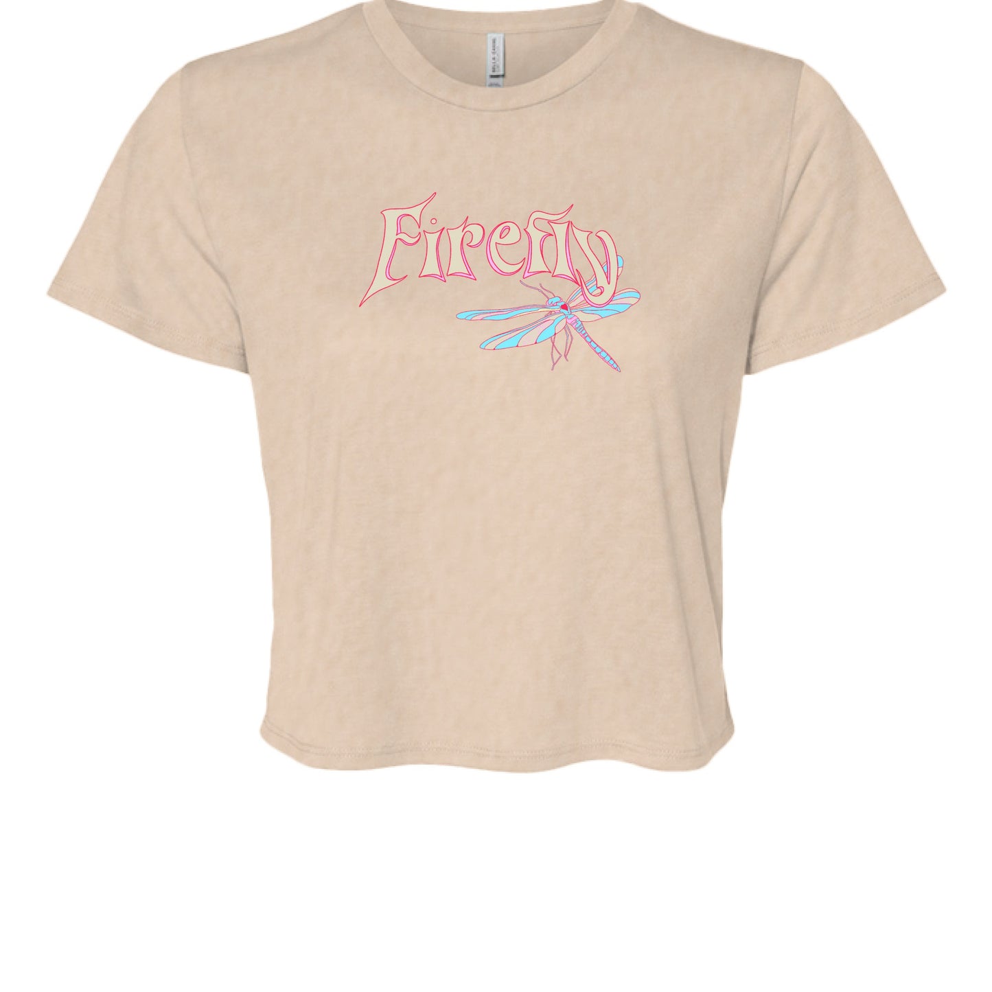 Liebe Skateboards Firefly Women’s Flowy Cropped T-Shirt