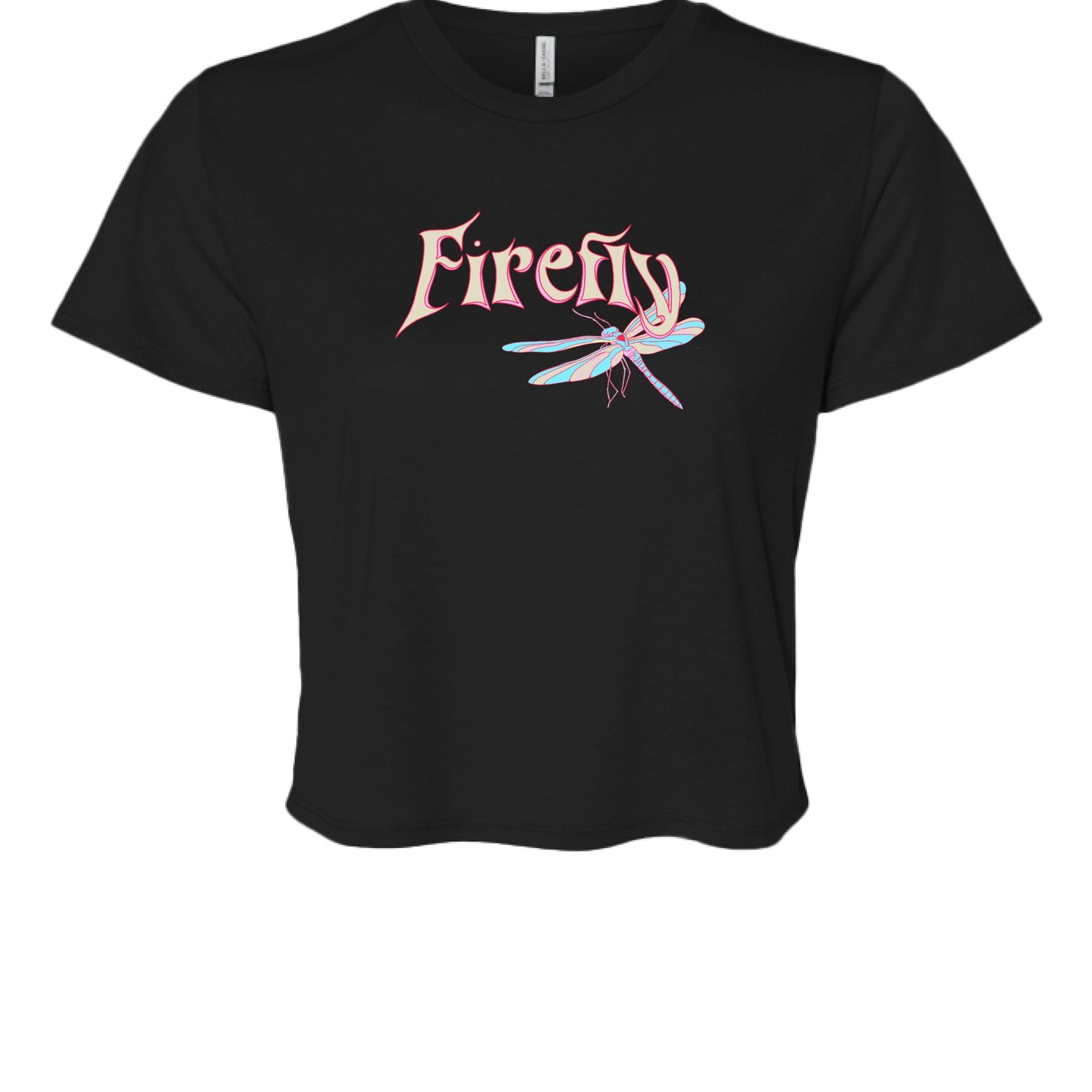 Liebe Skateboards Firefly Women’s Flowy Cropped T-Shirt