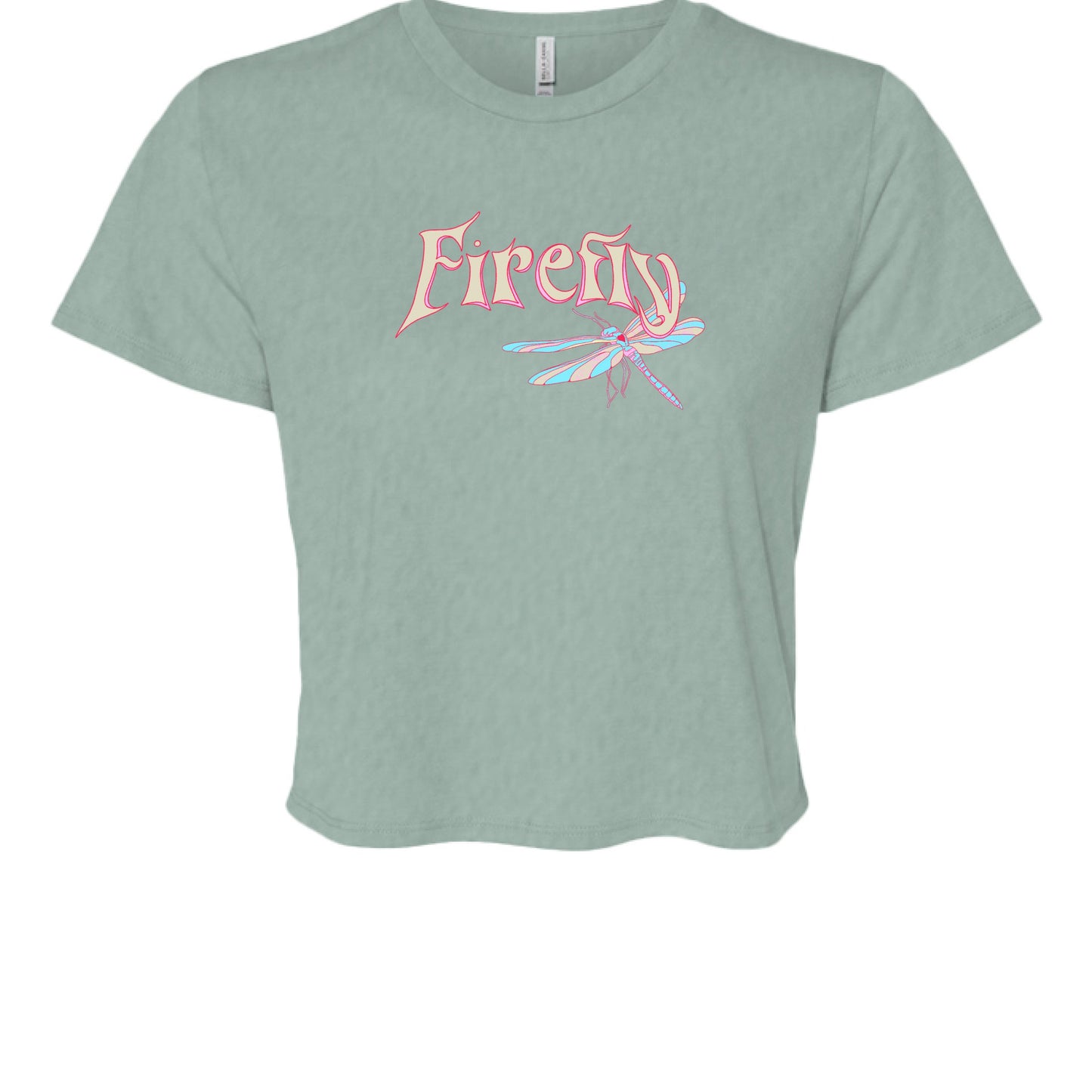 Liebe Skateboards Firefly Women’s Flowy Cropped T-Shirt