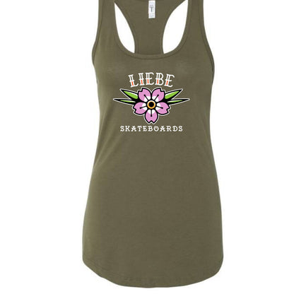 Liebe Cherry Blossom Women’s Racerback Tank Top