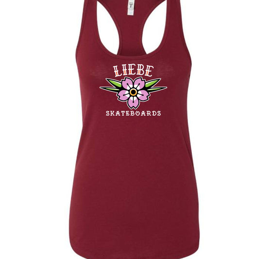 Liebe Cherry Blossom Women’s Racerback Tank Top