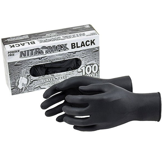 NitroMax Black Nitrile Gloves 100 ct - Angler's Pro Tackle & Outdoors