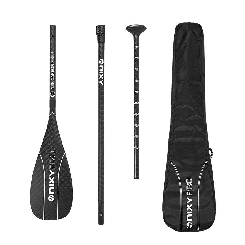 NIXY 3 - Piece Adjustable 100% 12K Carbon Fiber SUP Pro Paddle - Angler's Pro Tackle & Outdoors