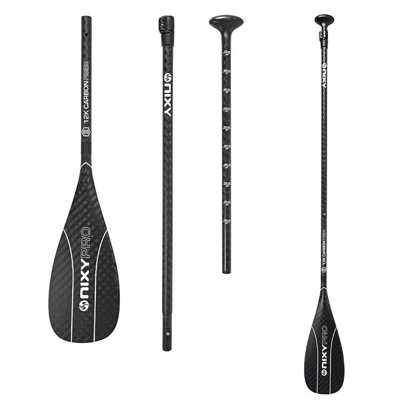 NIXY 3 - Piece Adjustable 100% 12K Carbon Fiber SUP Pro Paddle - Angler's Pro Tackle & Outdoors