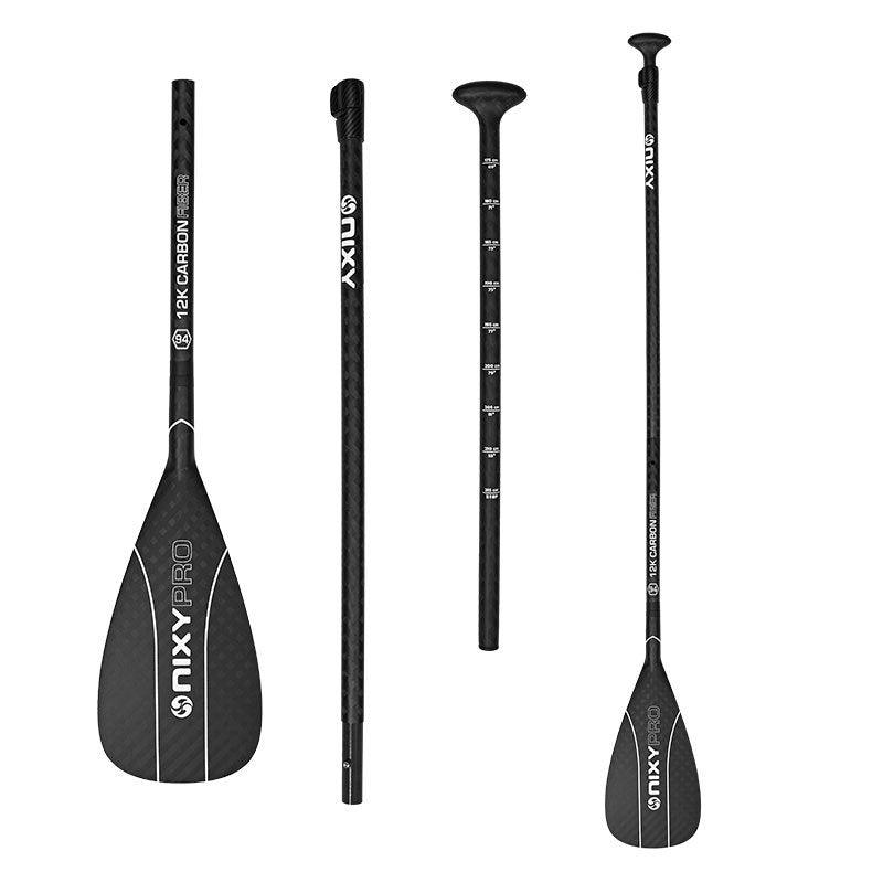 NIXY 3 - Piece Adjustable 100% 12K Carbon Fiber SUP Pro Paddle - Angler's Pro Tackle & Outdoors