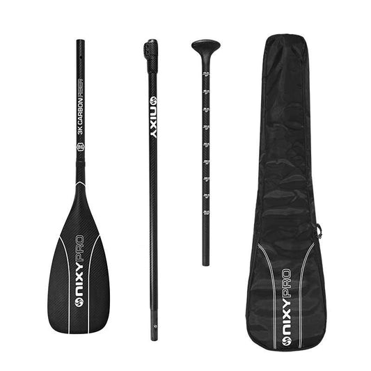 NIXY 3 - Piece Adjustable 100% 3K Carbon Fiber SUP Pro Paddle - Angler's Pro Tackle & Outdoors