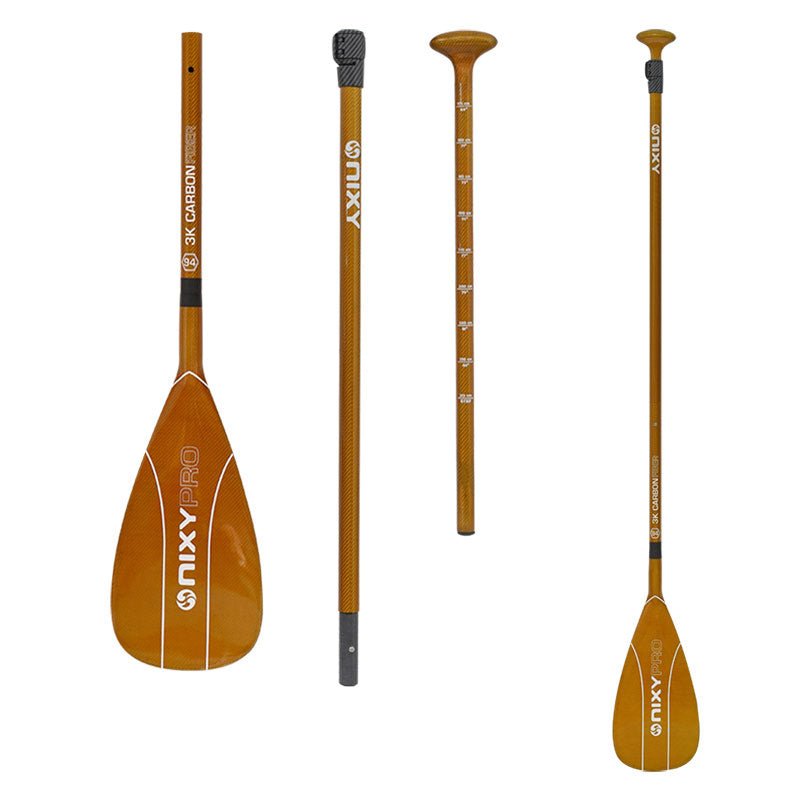 NIXY 3 - Piece Adjustable 100% 3K Color Carbon Fiber SUP Pro Paddle - Angler's Pro Tackle & Outdoors