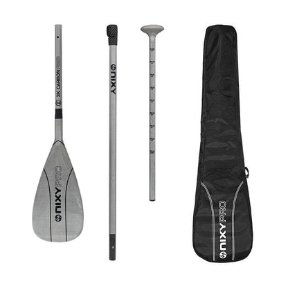 NIXY 3 - Piece Adjustable 100% 3K Color Carbon Fiber SUP Pro Paddle - Angler's Pro Tackle & Outdoors