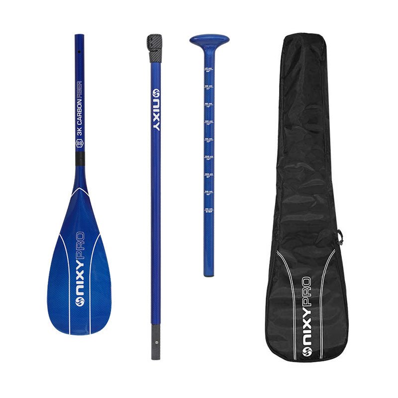NIXY 3 - Piece Adjustable 100% 3K Color Carbon Fiber SUP Pro Paddle - Angler's Pro Tackle & Outdoors