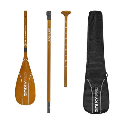 NIXY 3 - Piece Adjustable 100% 3K Color Carbon Fiber SUP Pro Paddle - Angler's Pro Tackle & Outdoors