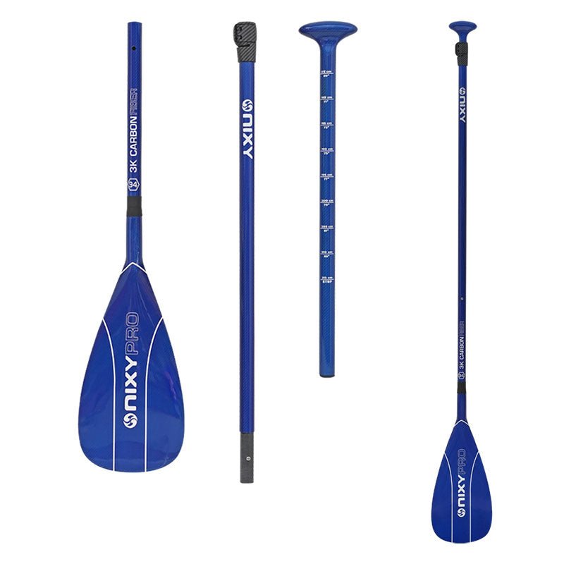 NIXY 3 - Piece Adjustable 100% 3K Color Carbon Fiber SUP Pro Paddle - Angler's Pro Tackle & Outdoors