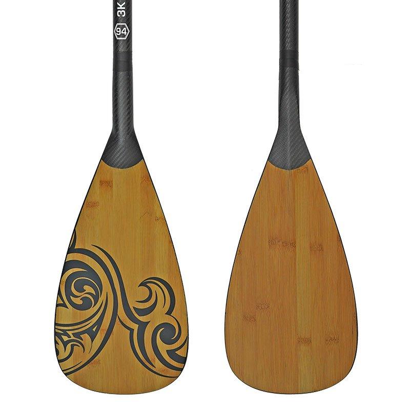 NIXY 3 - Piece Adjustable 100% Carbon Fiber SUP Pro Paddle with Bamboo - Angler's Pro Tackle & Outdoors